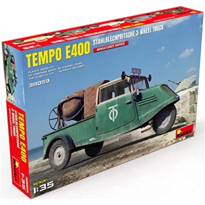 Afbeelding van 1:35 MiniArt 38059 Tempo A400 Stahblechprtische 3 W Truck Plastic Modelbouwpakket