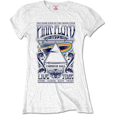Afbeelding van Pink Floyd Carnegie Hall Poster Dames T shirt M Wit