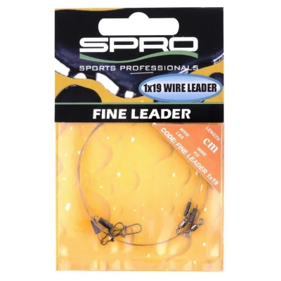 Afbeelding van Spro Non Coated 1x19 Wire Fine Leader (2 pcs) Maat : 25cm 10 kilo