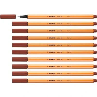 Afbeelding van Stabilo Fineliner point 88/75 f sienna 1 stuk 10 stuks
