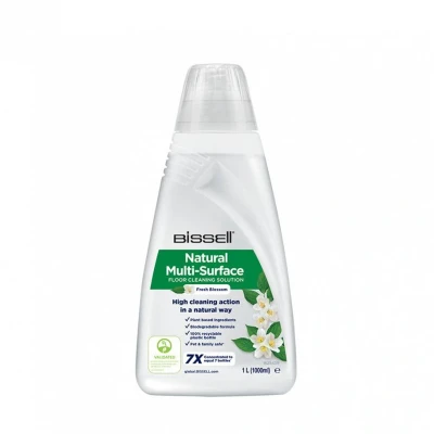 Afbeelding van BISSELL Natural Multi Surface Vloerreinigingsmiddel Schoonmaakmiddel voor Harde Vloeren &amp; Tapijt* Vlekkenverwijderaar CrossWave, SpinWave HydroWave Vloerreinigers Plantaardig Biologisch Bloesem Geur 1 Liter Vlekkenreiniger 3096