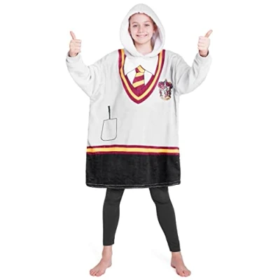 Afbeelding van Harry Potter Plaid kindertrui oversized fleece sweatshirt, grijs.