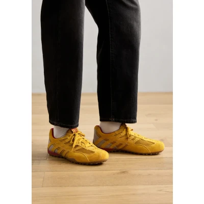 Afbeelding van Geox Snake Original Sneakers laag, Heren, Maat: 45, Ochre Leer en textiel
