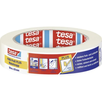 Afbeelding van tesa PREMIUM 04306 00043 02 Maskeertape tesakrepp Beige (l x b) 50 m 25 mm 1 stuk(s)