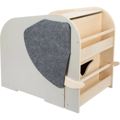 Afbeelding van Small Foot Houten Speelgoedbox Olifant op Wielen met Zitplek