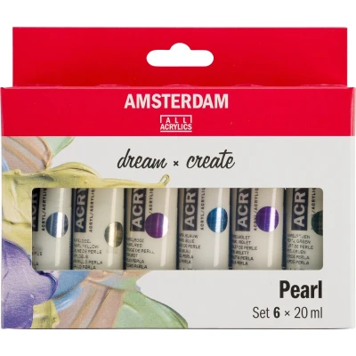 Afbeelding van Amsterdam Standard Series acrylverf parelmoer set 6 x 20 ml