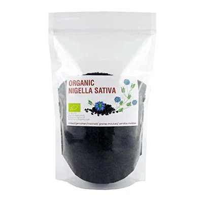 Afbeelding van biologische gemalen Nigella zaden, komijn zwarte voor soepen, gastronomisch, poeder, Habba Sawda, sativa 900 g