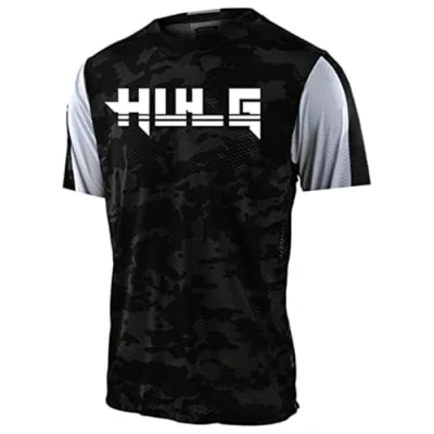 Afbeelding van MTB shirt voor heren, korte mouwen, ademend, sneldrogend, fietsen mountainbike, racefiets, multisport/fitness