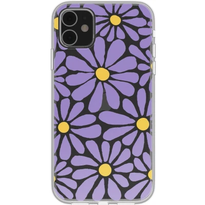 Afbeelding van imoshion hoesje Geschikt voor iPhone 11 Design Tropical Violet Flowers Connect