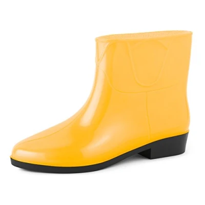 Afbeelding van Ladeheid Dames Regenlaarzen Korte Rubberen Laarzen PVC LA ZT Meduza Geel 2M 41