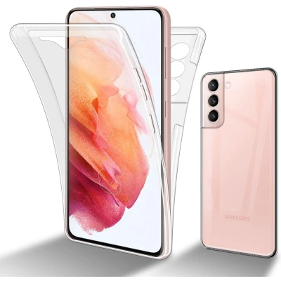 Afbeelding van Cadorabo Hoesje geschikt Voor Samsung Galaxy S22 in TRANSPARANT 360 Full Body Case Cover Beschermhoes en achterbescherming, all round bescherming met displaybescherming