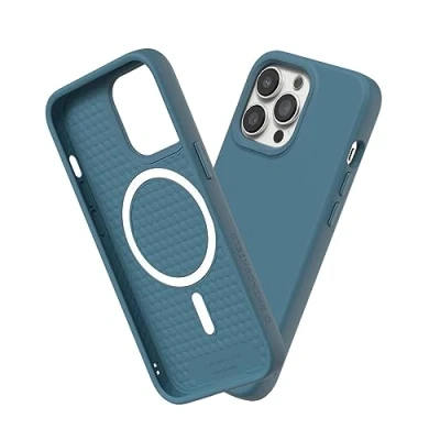 Afbeelding van RHINOSHIELD Hoesje compatibel met [iPhone 13 Pro] SolidSuit Magsafe dunne hoes schokabsorberende technologie en premium matte afwerking oceaanblauw