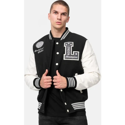 Afbeelding van Lonsdale Waterstein College Jacke Black/Ecru/Grey M