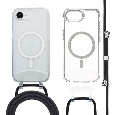 Afbeelding van imoshion MagSafe Backcover met afneembaar koord voor de Apple iPhone 16e Transparant