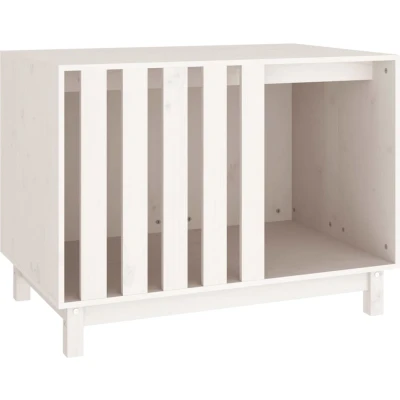 Afbeelding van vidaXL Hondenhok 90x60x67 cm massief grenenhout wit
