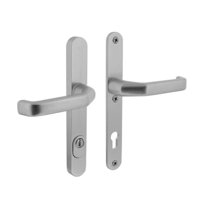 Afbeelding van Intersteel veiligheidsbeslag smal skg*** kruk/kruk profielcilinder 92 mm aluminium