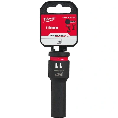 Afbeelding van MILWAUKEE 4932480329 SHOCKWAVE IMPACT DUTY 1/2&quot; slagvaste dop diep 11 mm