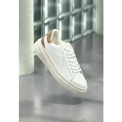 Afbeelding van Guess Elbina Sneakers laag, Dames, Maat: 36, White/beige Hoogwaardig imitatieleer