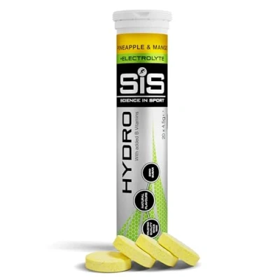 Image de Science in Sport HYDRO Lot de 20 comprimés effervescents ananas mangue d&#039;électrolytes, végétaliens, pour un équilibre l&#039;eau et des électrolytes (l&#039;emballage peut