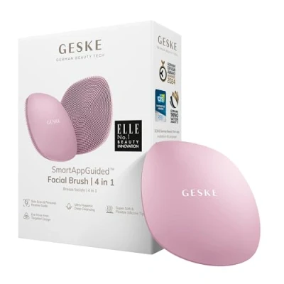 Afbeelding van GESKE SmartAppGuided™ Facial Brush 4 in 1 Gezichtsreinigingsborstel Zachte siliconen borstel Professionele gezichtsreiniging Gezichtsreinigingsapparaat Huidreiniging
