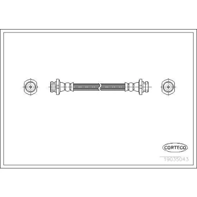 Afbeelding van CORTECO 19035043 Remslang Achteras 230 NISSAN: MICRA 2