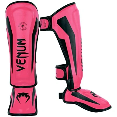 Afbeelding van Venum Elite Kids Kinderscheenbeschermers Roze Zwart L