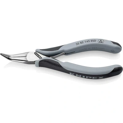 Afbeelding van KNIPEX 35 82 145 ESD Elektronica grijptang met doorgestoken scharnier meer componentengrepen spiegelgepolijst mm