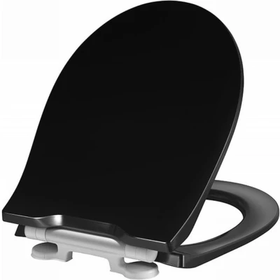 Afbeelding van Pressalit Projecta Solid Pro polygiene wc bril met deksel en softclose, zwart