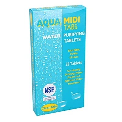 Afbeelding van AB Tools Aqua Midi Tabs 32 waterzuiverende tabletten voor camper, caravan