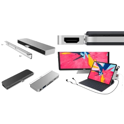 Afbeelding van Hyper 6 in 1 iPad Pro USB C Hub SILVER HD319B
