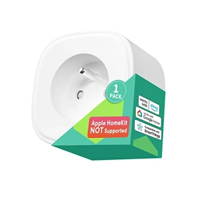 Afbeelding van Meross Prise Connectée (FR), 16A WiFi Compatible avec Alexa et Google Home, Intelligente Suivi de Consommation, Commande Vocale Contrôle à Distance