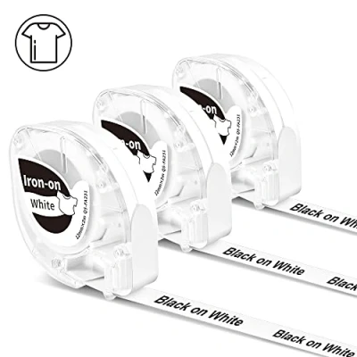Afbeelding van Phomemo P12 3 stuks zwart op wit Q5 FA231 etiketten voor &amp; Pro labelprinter en vervanging Dymo LetraTag Plus LT100H, LT100T