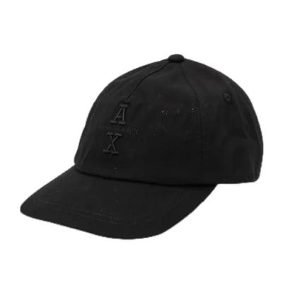 Afbeelding van Armani Exchange heren Pet met logoborduring in de kleur Zwart
