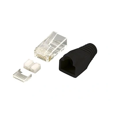 Afbeelding van LogiLink MP0022 RJ45 connector, Cat 6, afgeschermd Stekker, recht Aantal polen: 8P8C Zwart 100 stuk(s)