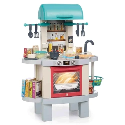 Afbeelding van Chicos Deli Kitchen 85104 Kinderkeuken 2 in 1 fotochromatisch kooksysteem met echt effect voor licht en geluid. Module om te zetten een barbecue eenvoudige montage. Ideaal kinderen vanaf 3