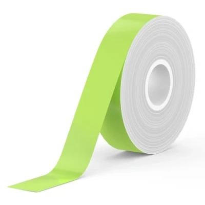Afbeelding van SUPVAN E10 zelfklevende etiketten, thermische waterdicht, geschikt voor thuis, kantoor, school, compatibel met E10/E16 labelapparaten, 15 mm x 6 m, 1 rol (groen)