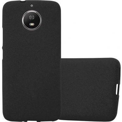 Afbeelding van Cadorabo Hoesje geschikt voor Motorola MOTO G5S in FROST ZWART Beschermhoes gemaakt van flexibel TPU silicone Case Cover
