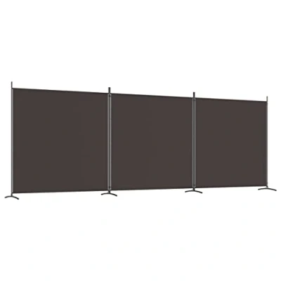 Afbeelding van vidaXL Scheidingswand, 3 panelen, bruin, 525 x 180 cm, stof