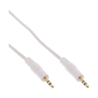 Afbeelding van 3,5mm Jack stereo audio kabel verguld / wit 2 meter