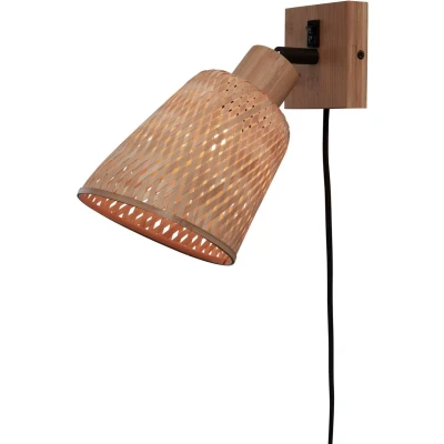 Afbeelding van GOOD&amp;MOJO Wandlamp Java Bamboe Ø15cm