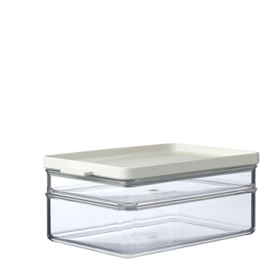 Image de Mepal Conteneur à Petit déjeuner Duo Omnia Boîte Conservation 2 Couches pour Conserver Produits Alimentaires Boîtes Empilables Organisation de la Cuisine 500 ml et 1200 Nordic white