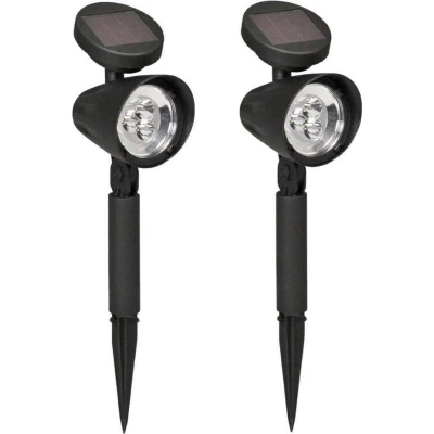 Afbeelding van Solar Tuinlampen Lazise 2 stuks Zwart