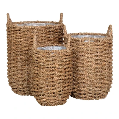Afbeelding van Hue Planter Planter, seagrass, round, natural, set of 3