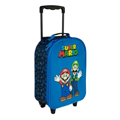 Afbeelding van Undercover Super Mario Kinderkoffer met wieltjes Ruim hoofdvak Ideale reisgenoot verstelbare en telescoopstang, Blauw, 2 wielen, wielen