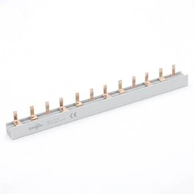 Afbeelding van Btkigl Koperen Verzamelstang voor verdeelkast Stroomonderbreker TYPE PIN Connector MCB Schakelaar Sleepringstang Kam terminals 1P/2P/3P/4P/DPN (3P)
