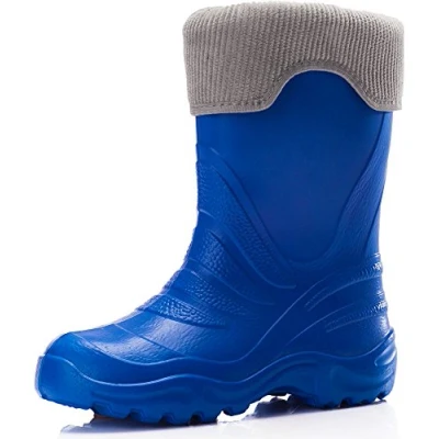 Afbeelding van Ladeheid LA LMG 861 Termix Dames Regenlaarzen Rubber Gevoerd EVA Waterdicht Blauw2727c/Grijs 30/31