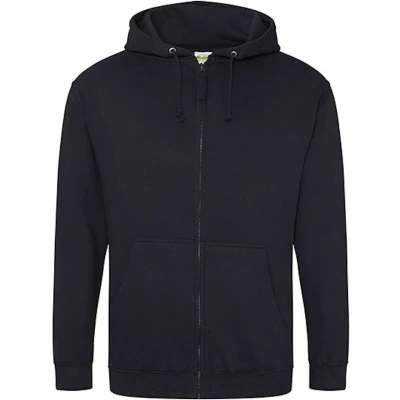 Afbeelding van Vegan Hoodie met ritssluiting en capuchon Jet Black M