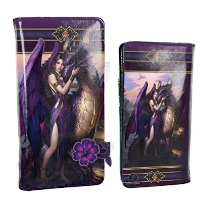 Afbeelding van Nemesis Now Dragon Sanctuary James Ryman portemonnee van PU leer, 18,5 cm, Eén maat, Paars., One Size