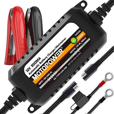 Afbeelding van MOTOPOWER MP00205C 12V 800mA automatische oplader voor auto, motorfiets, mountainbike [Junior Plus]