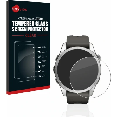 Afbeelding van Savvies Schermbeschermer van gepantserd glas, Smartwatch beschermfolie, Transparant